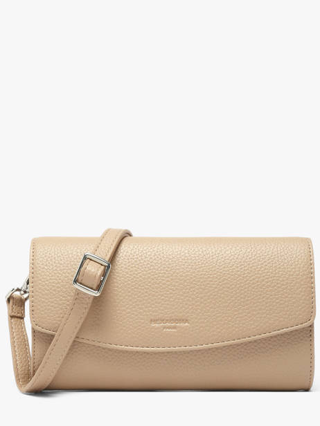 Leather Madrid Clutch With Shoulder Strap Hexagona Beige madrid 536554