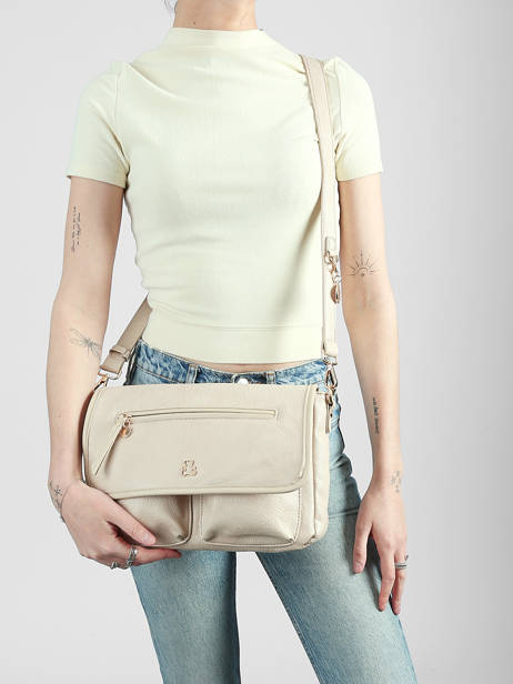 Shoulder Bag Zip Lulu castagnette Beige zip ALENA other view 1