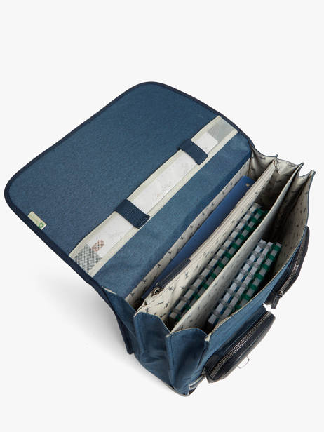 Satchel 3 Compartments Cameleon Blue vintage color VIC-CA41 other view 4