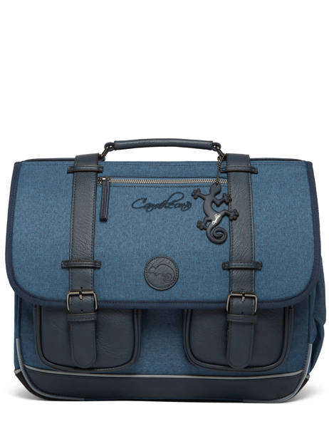 Satchel 3 Compartments Cameleon Blue vintage color VIC-CA41 other view 7