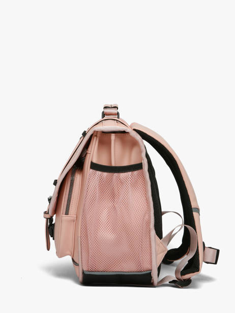 2-compartment Satchel Cameleon Pink vintage north CA38 other view 3