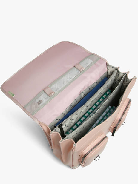 3-compartment Satchel Cameleon Pink vintage north CA41 other view 4