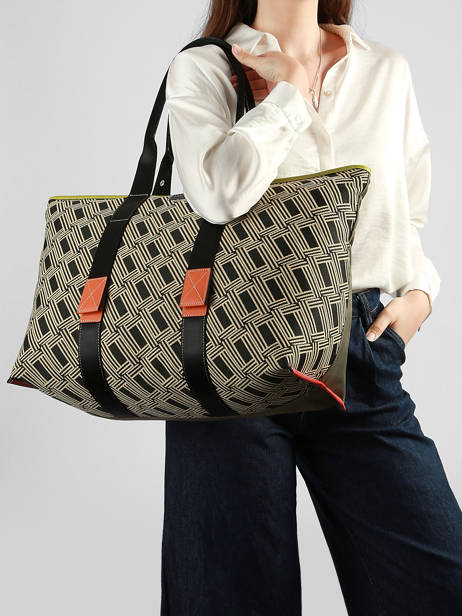 Large Tote Bag Mistral Rollable Nylon And Leather Lancel Black mistral A13998 other view 1