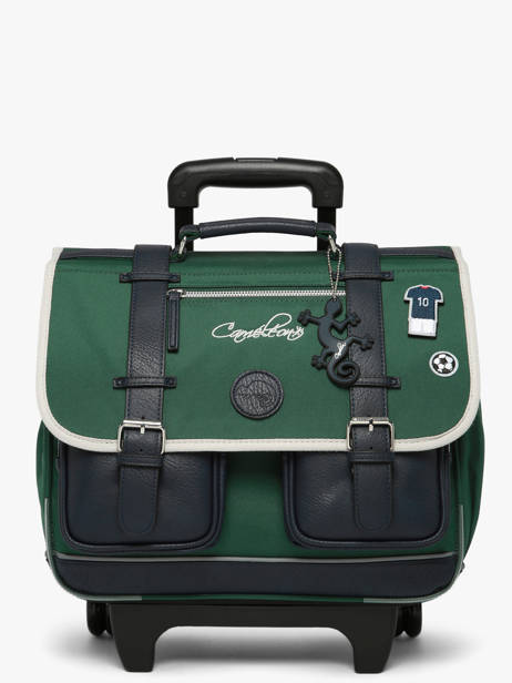 Wheeled Schoolbag 2 Compartments Cameleon Green vintage urban CR38