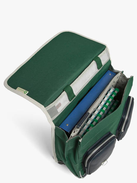 Wheeled Schoolbag 2 Compartments Cameleon Green vintage urban CR38 other view 4
