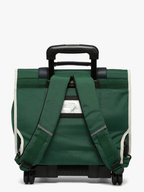 Wheeled Schoolbag 2 Compartments Cameleon Green vintage urban CR38 other view 5