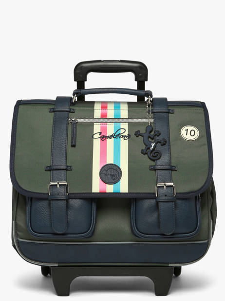 3-compartment Wheeled Satchel Cameleon Blue vintage urban CR41