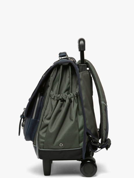 3-compartment Wheeled Satchel Cameleon Blue vintage urban CR41 other view 3