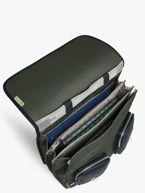 3-compartment Wheeled Satchel Cameleon Blue vintage urban CR41 other view 4