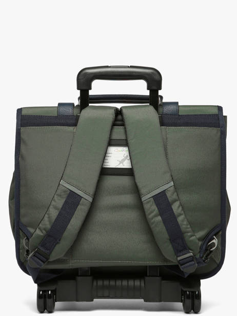 3-compartment Wheeled Satchel Cameleon Blue vintage urban CR41 other view 5