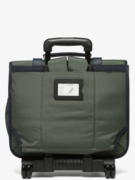 3-compartment Wheeled Satchel Cameleon Blue vintage urban CR41 other view 6