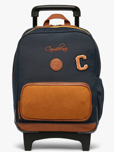 2-compartment Wheeled Schoolbag Cameleon Blue vintage urban SR40