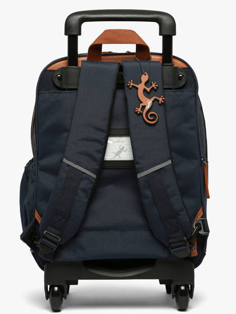 2-compartment Wheeled Schoolbag Cameleon Blue vintage urban SR40 other view 5