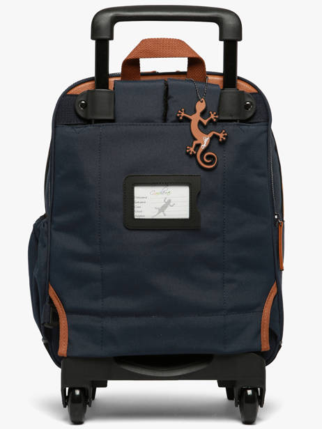 2-compartment Wheeled Schoolbag Cameleon Blue vintage urban SR40 other view 6