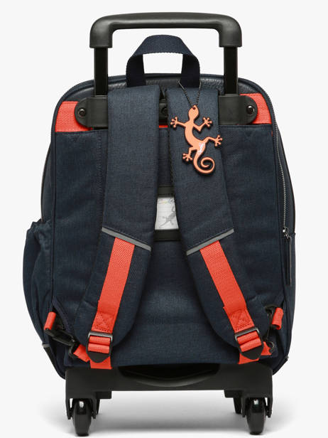 Sac A Dos à Roulettes 2 Compartiments Cameleon Orange vintage urban SR40 vue secondaire 5