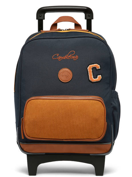 2-compartment Wheeled Schoolbag Cameleon Blue vintage urban SR40 other view 8