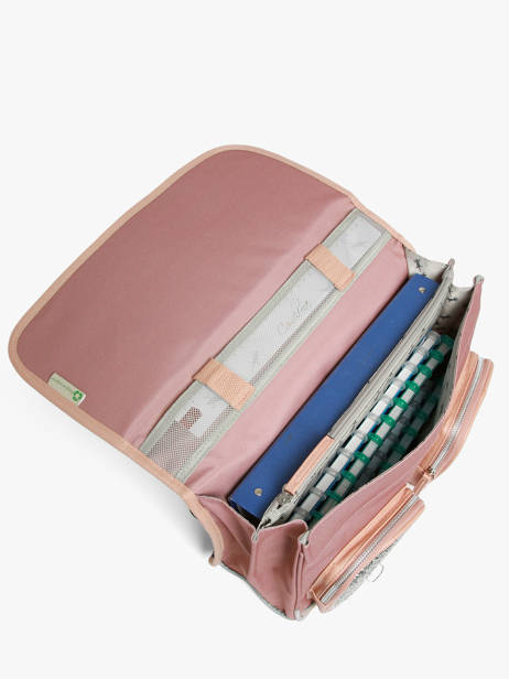 Satchel For Kids 2 Compartments Cameleon Pink vintage fantasy CA38 other view 4