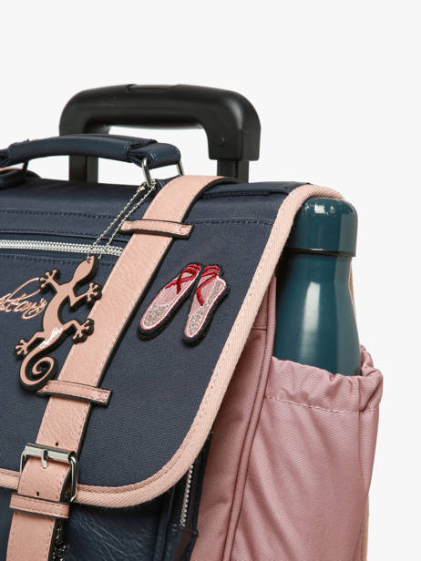 Wheeled Schoolbag For Kids 2 Compartments Cameleon Blue vintage fantasy CR38 other view 7