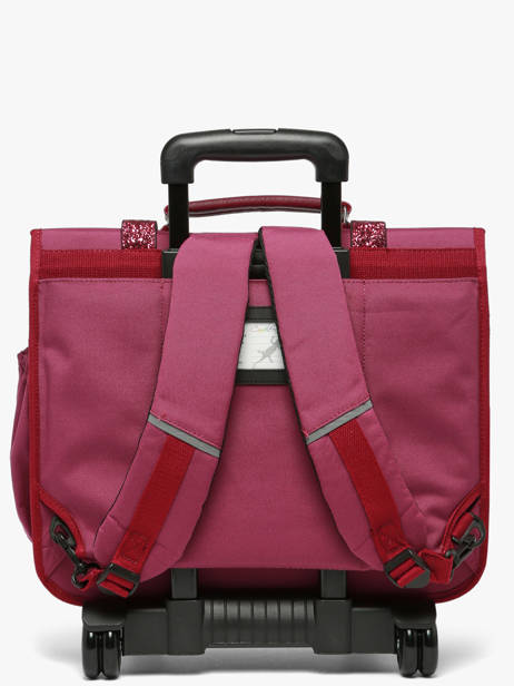 3-compartment Wheeled Satchel Cameleon Violet vintage fantasy CR41 other view 5