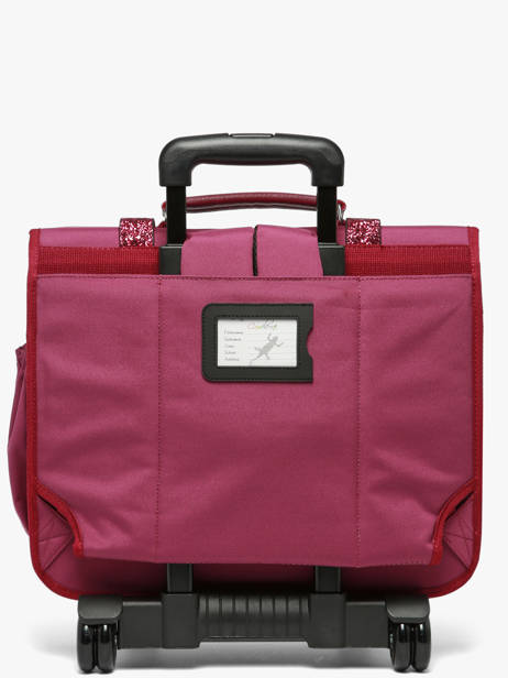 3-compartment Wheeled Satchel Cameleon Violet vintage fantasy CR41 other view 6