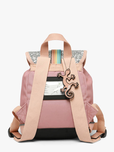 1 Compartment Backpack Cameleon Pink vintage fantasy SD25 other view 5