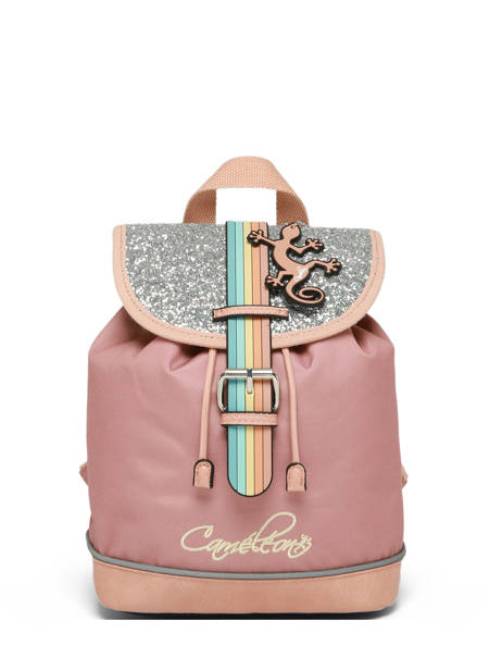 1 Compartment Backpack Cameleon Pink vintage fantasy SD25 other view 6