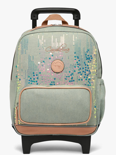 2-compartment Wheeled Schoolbag Cameleon Pink vintage fantasy SR40