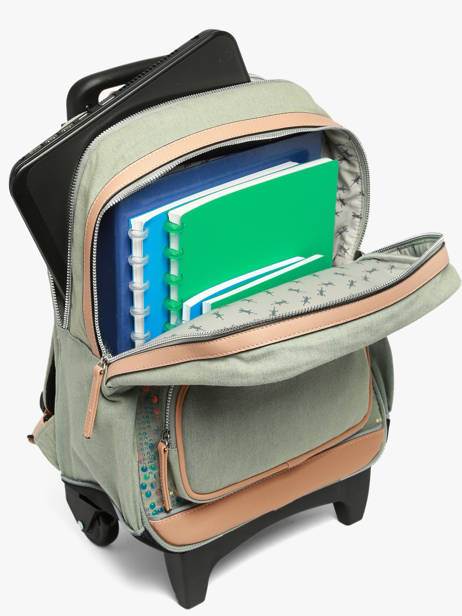 2-compartment Wheeled Schoolbag Cameleon Pink vintage fantasy SR40 other view 4