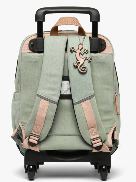 2-compartment Wheeled Schoolbag Cameleon Pink vintage fantasy SR40 other view 5