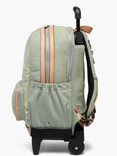 2-compartment Wheeled Schoolbag Cameleon Pink vintage fantasy SR40 other view 3