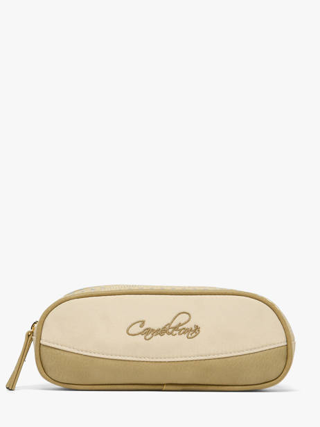 Pencil Case For Kids 2 Compartments Cameleon Beige vintage fantasy TROU