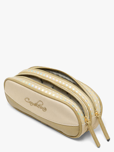Pencil Case For Kids 2 Compartments Cameleon Beige vintage fantasy TROU other view 1