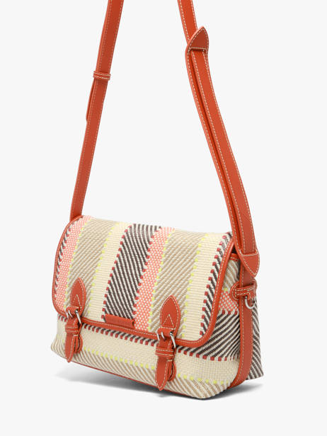 Raffia And Leather Loulou Crossbody Bag Paul marius Multicolor raphia LOULORAP other view 2