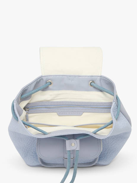 Backpack Baroudeur Lavande Leather Paul marius Blue lavande BAROULAV other view 3