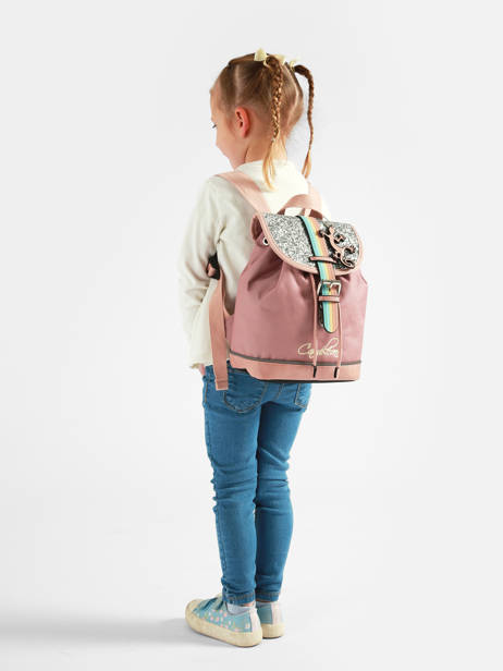1 Compartment Backpack Cameleon Pink vintage fantasy SD25 other view 1