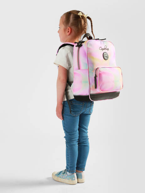 1 Compartment Backpack Cameleon Pink vintage fantasy SD33 other view 1