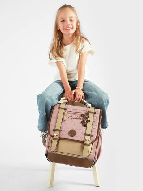 2-compartment Backpack Cameleon Brown vintage fantasy SD39 other view 2