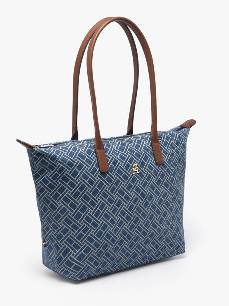 Shoulder Bag Popette Cotton Tommy hilfiger Blue popette AW18613 other view 2