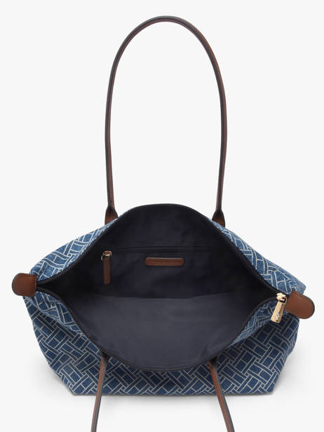 Shoulder Bag Popette Cotton Tommy hilfiger Blue popette AW18613 other view 3