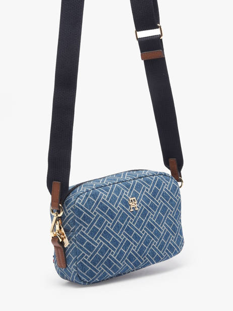 Shoulder Bag Popette Cotton Tommy hilfiger Blue popette AW18610 other view 2