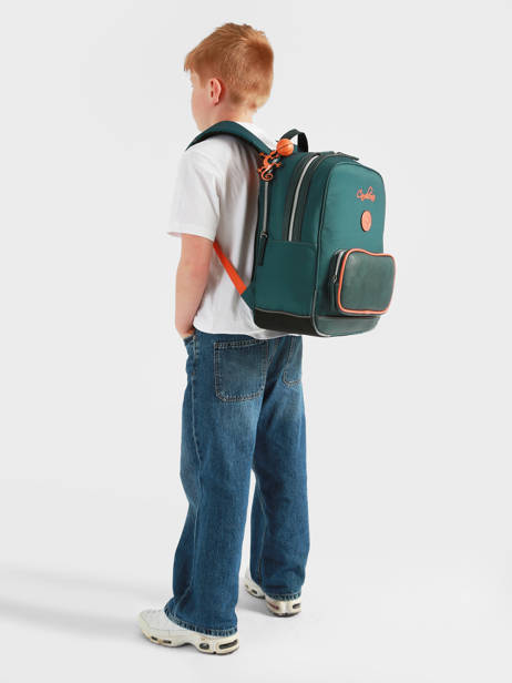2-compartment Backpack Cameleon Orange vintage urban SO40 other view 1