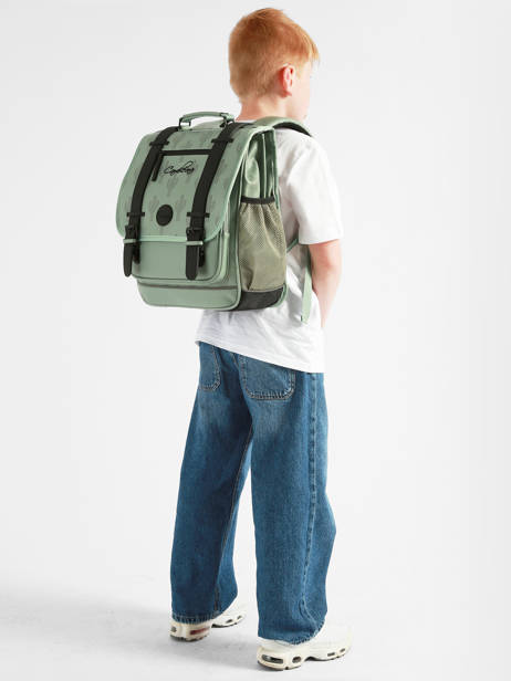 2-compartment Backpack Cameleon Green vintage north SD39 other view 1