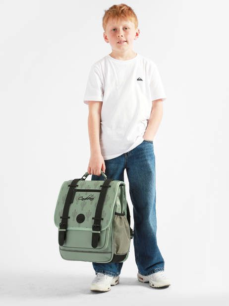 2-compartment Backpack Cameleon Green vintage north SD39 other view 2