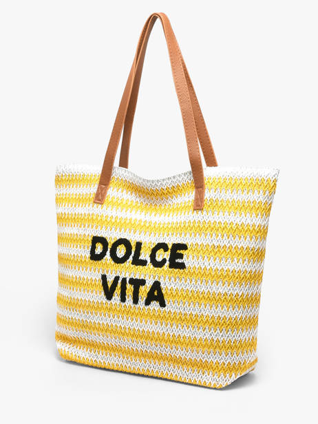 Shoulder Bag Plage Straw Gerard pasquier Yellow plage P26034 other view 2