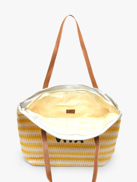 Shoulder Bag Plage Straw Gerard pasquier Yellow plage P26034 other view 3
