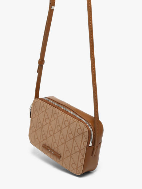 Crossbody Bag Emblem Jacquard Calvin klein jeans Beige emblem jacquard 4F3533G other view 2