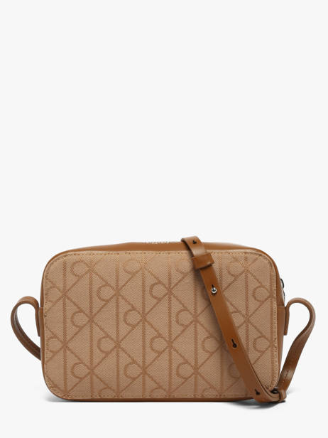 Crossbody Bag Emblem Jacquard Calvin klein jeans Beige emblem jacquard 4F3533G other view 4