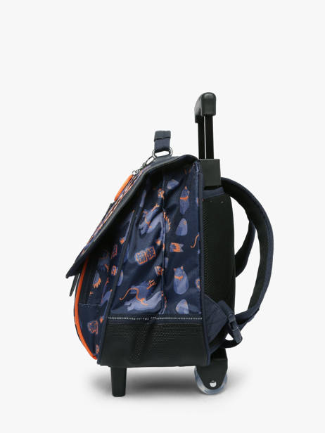2-compartment Wheeled Satchel Tann's Blue les fantaisies g 42155 other view 2