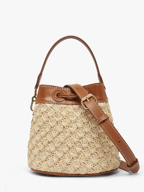 Leather And Raffia Capucine Xs Crossbody Bag Paul marius Beige raphia CAPUXRAP other view 4