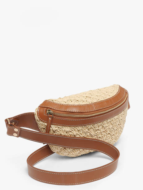 Belt Bag Leather And Raffia Paul marius Beige raphia BANANRAP other view 2